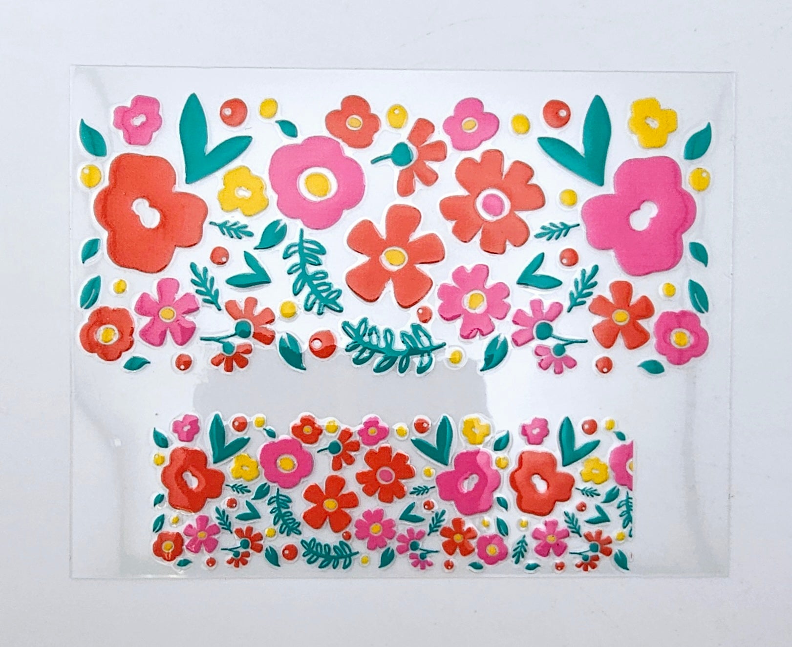 Mini Tumbler Wrap UV DTF Flowers 15
