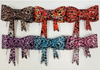 Straw Topper Bow Focal 2in1 - Cheetah Glitter Glossy