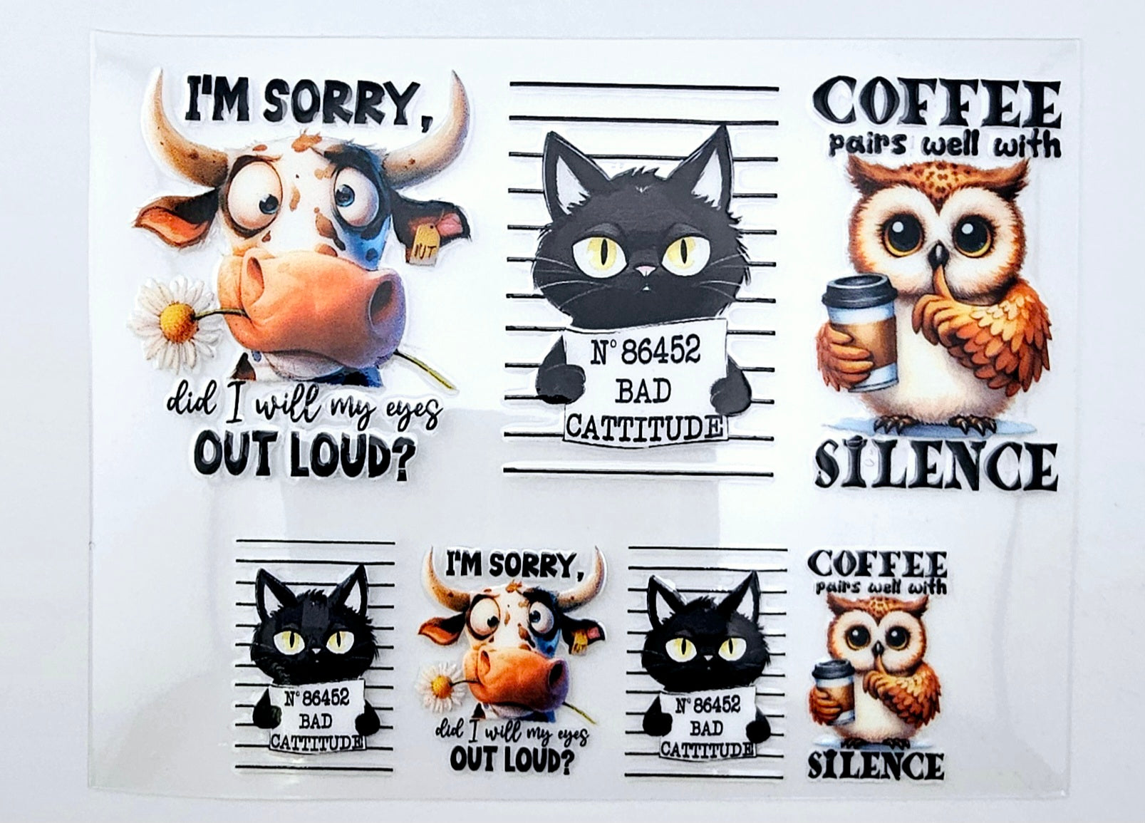 Mini Tumbler Wrap UV DTF Coffe & Attitude 6