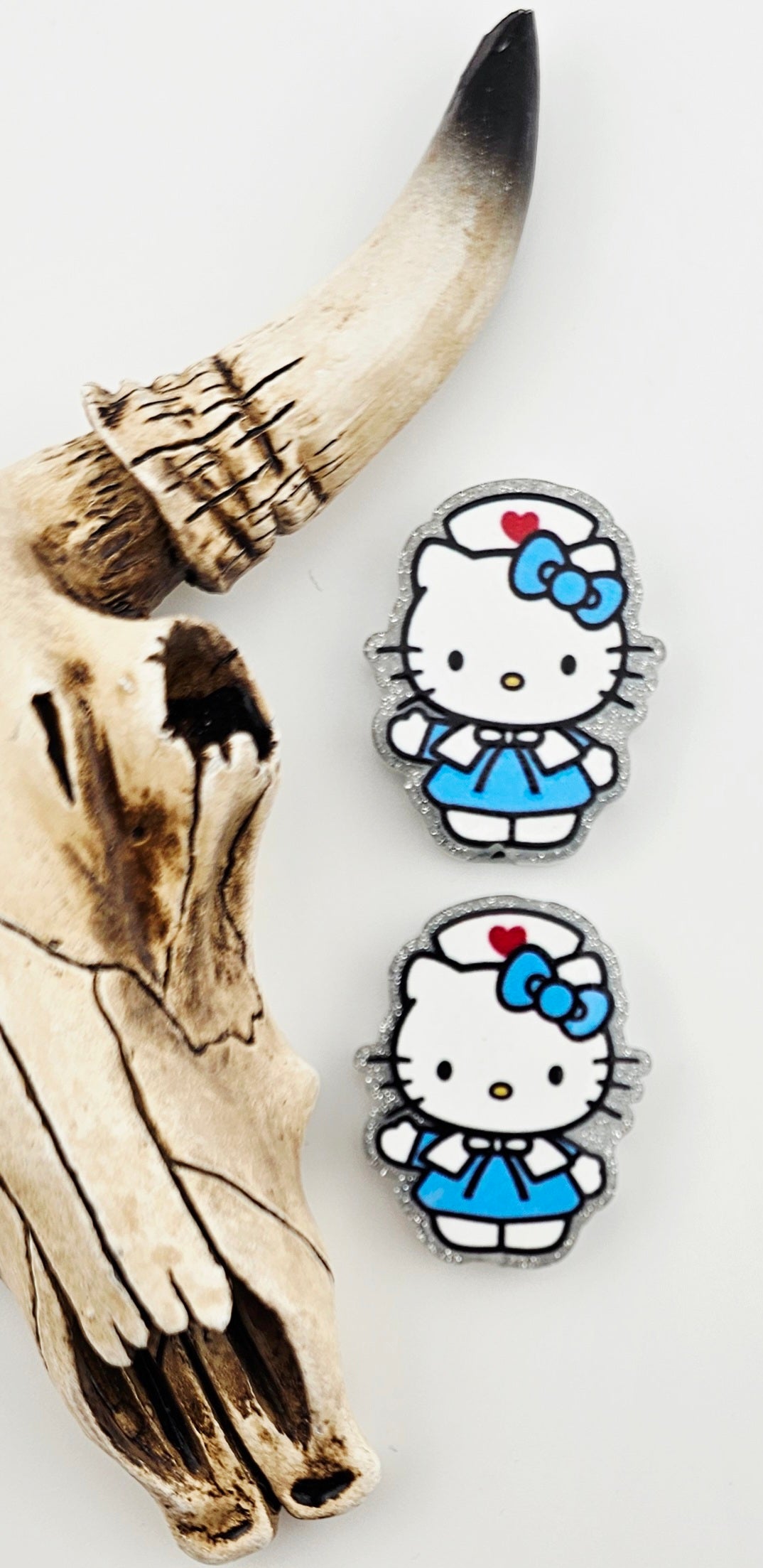 Acrylic Blue Dress Nurse Kitty Focal - AF106