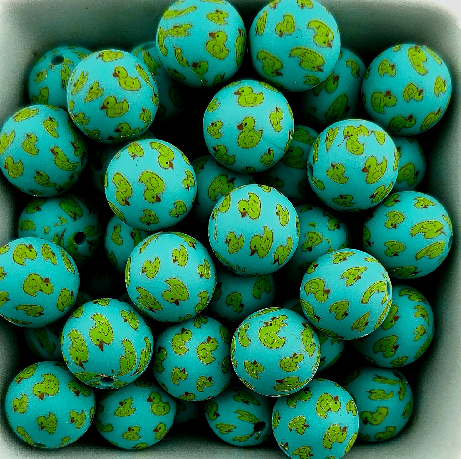 Duck Dark Turquoise Print 15mm