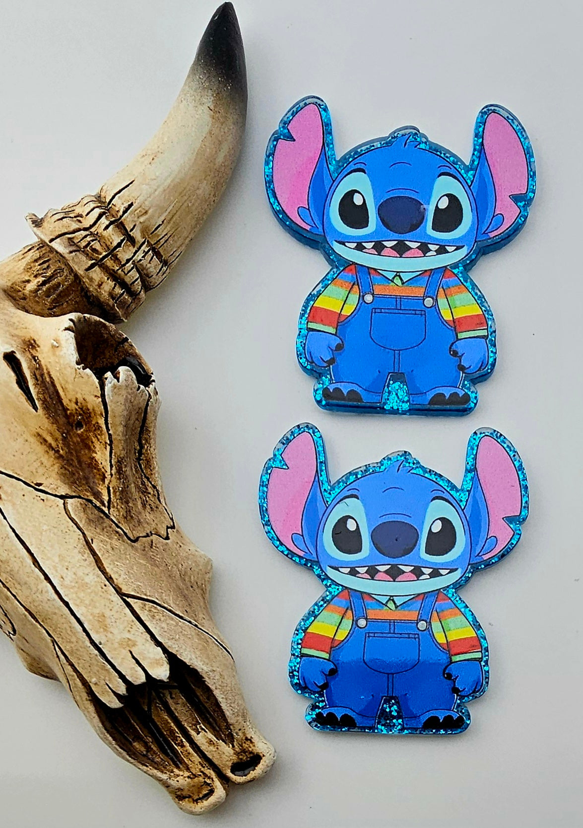 Flatback Smiling Little Blue Monster 197