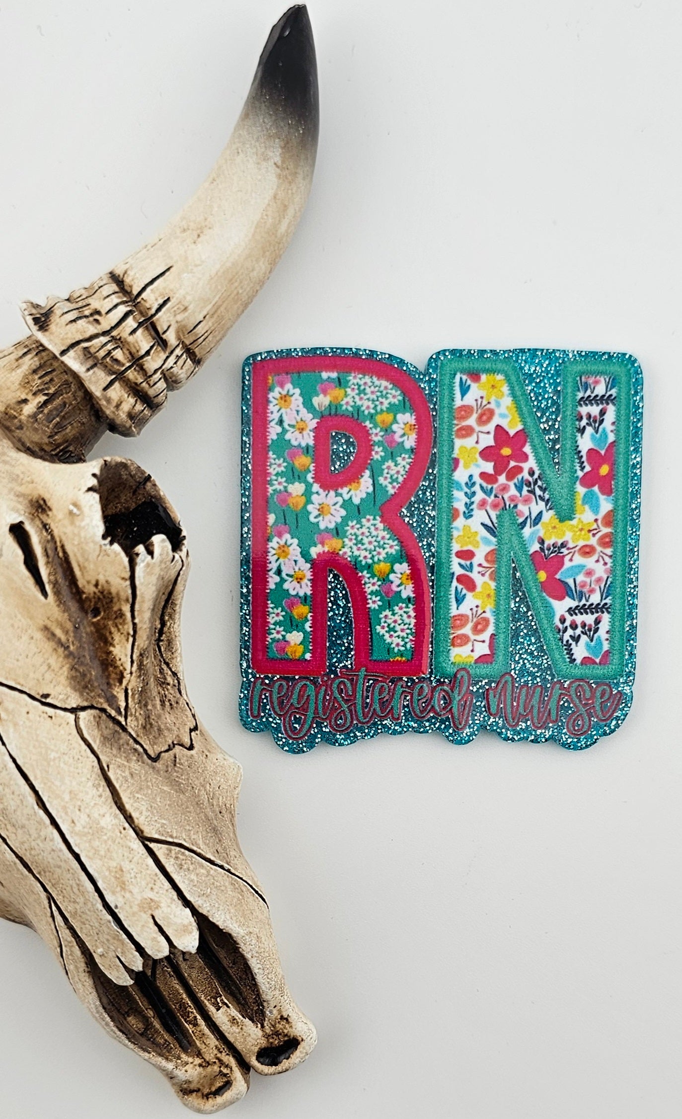 Flatback RN Floral Registered Nurse 533