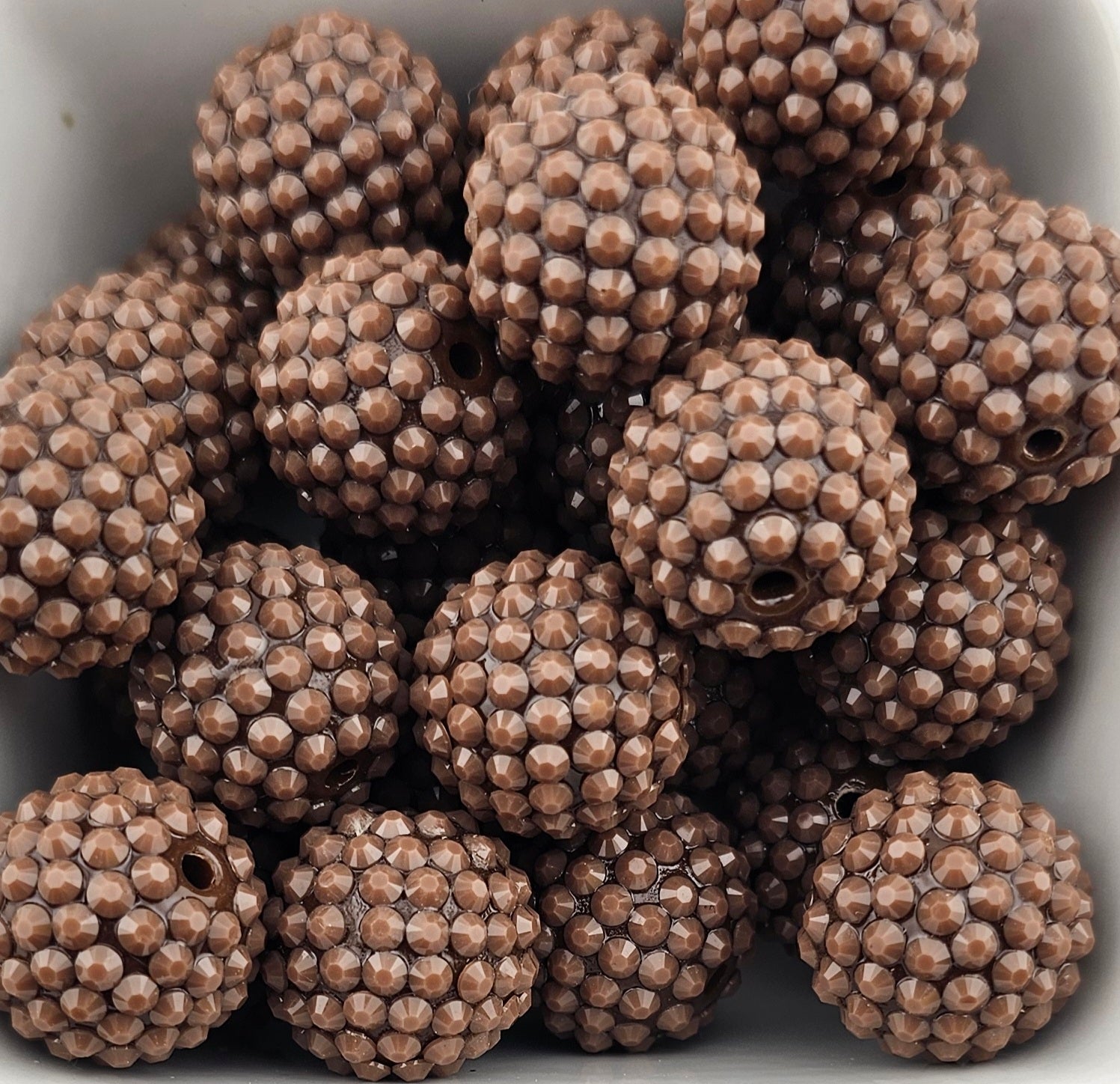 Rhinestone 20mm Jelly Brown Acrylic
