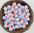 Blue n Red Stripes Print
