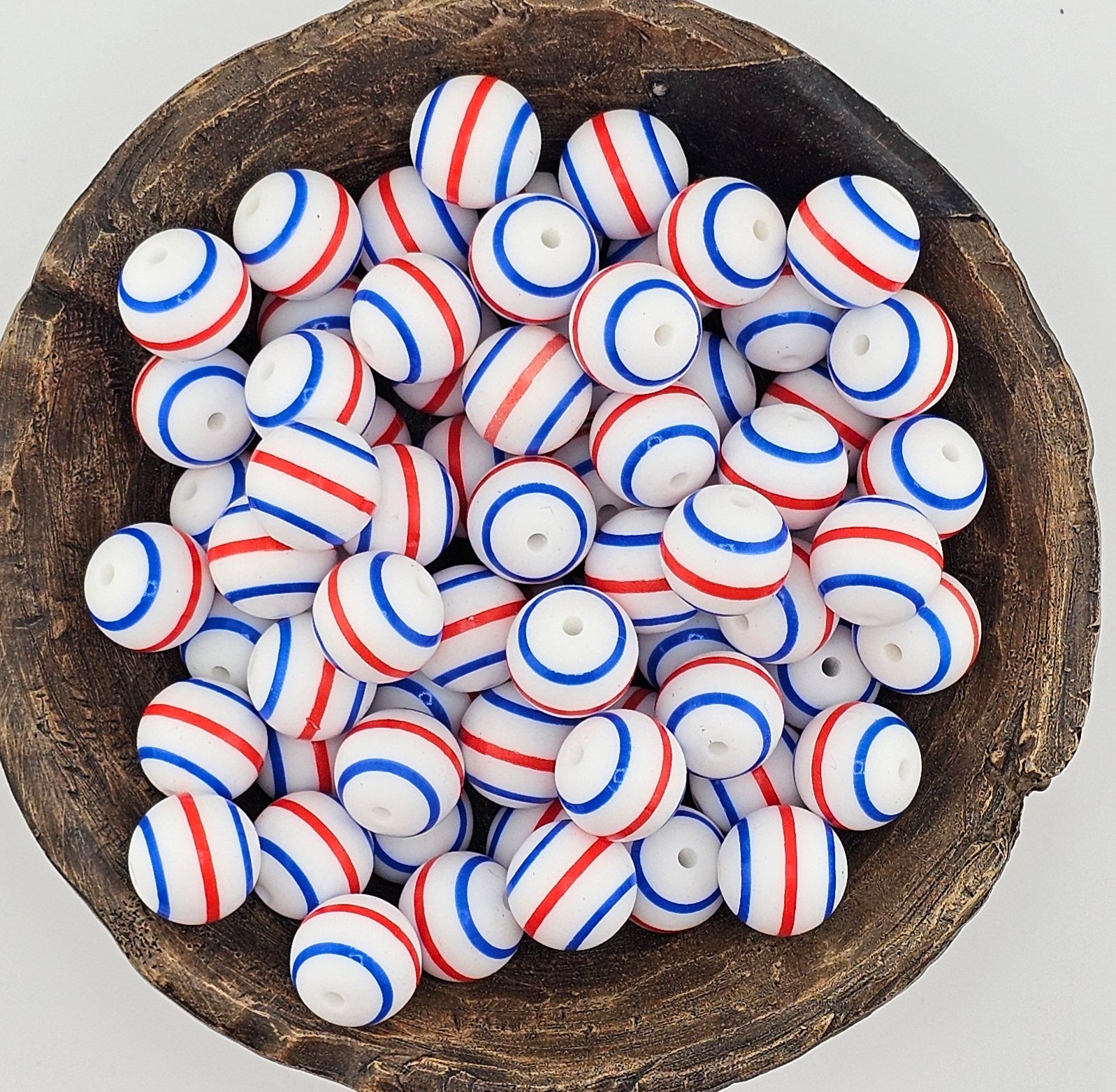 Blue n Red Stripes Print