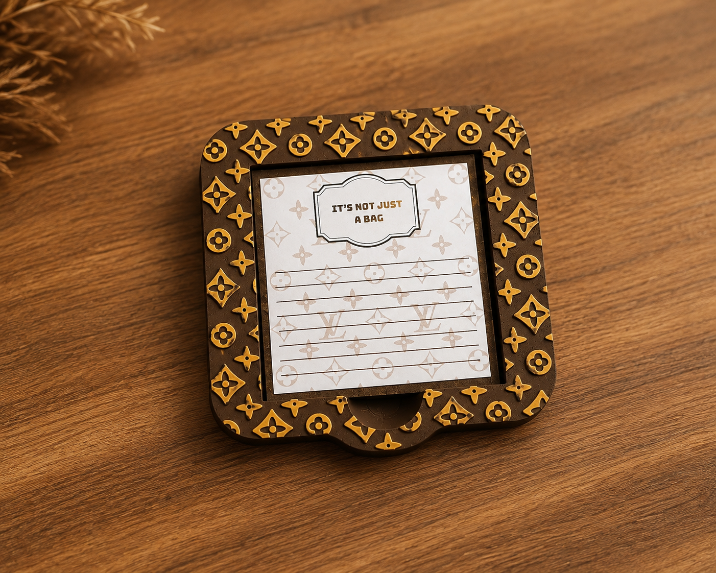 PRE-ORDER Brown/Gold Notepad Holder 3D Printer Printed