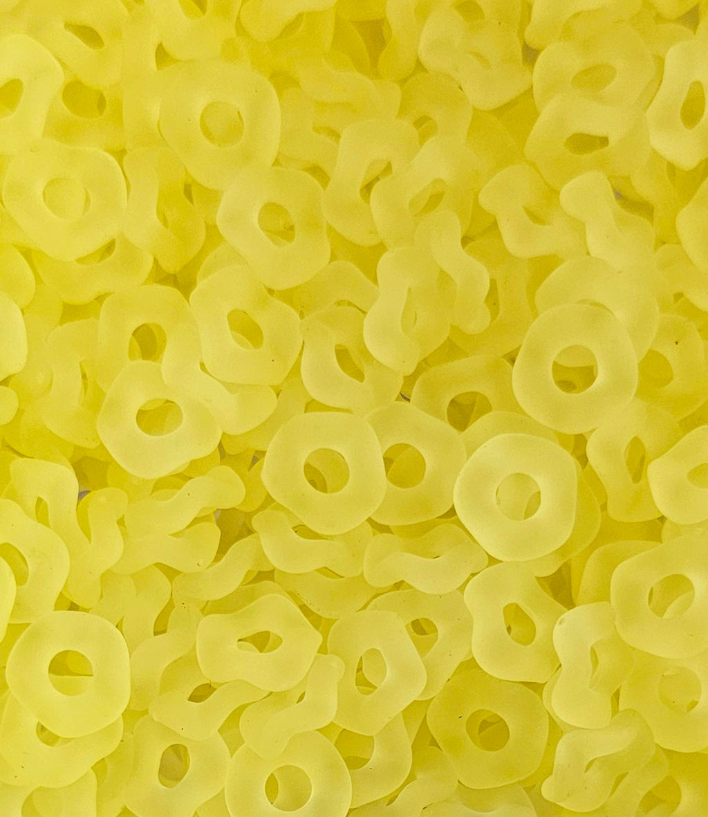 Wavey Frosted  Acrylic Spacers 12mm (10ct) Large Hole