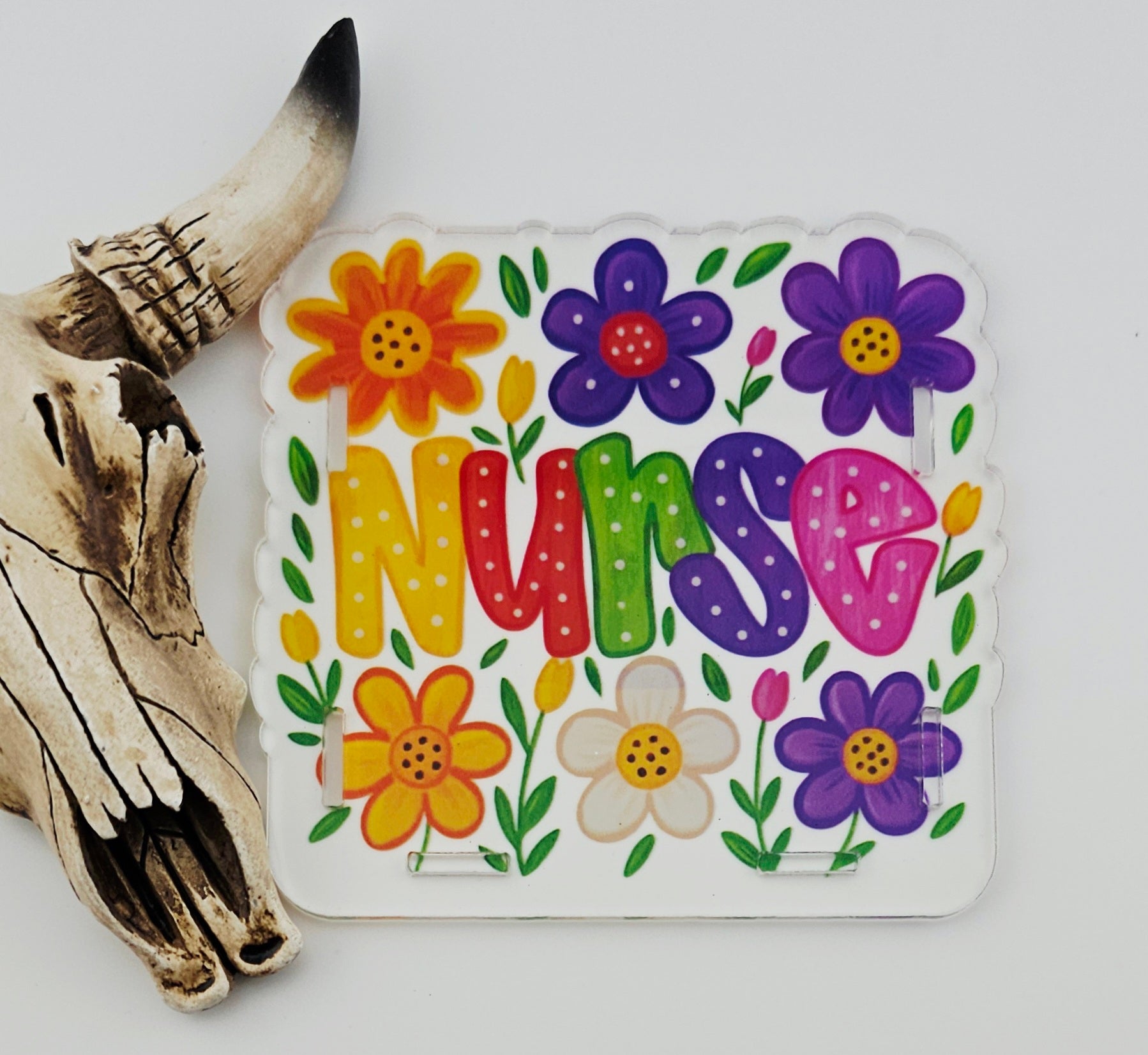 Pen Box Nurse Dots with Flowers 21