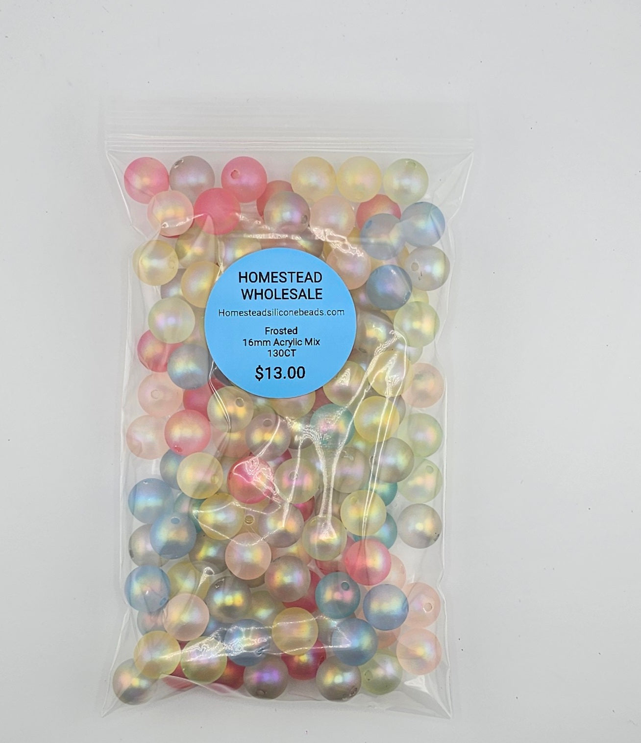 Frosted Acrylic 16mm Mix 130CT