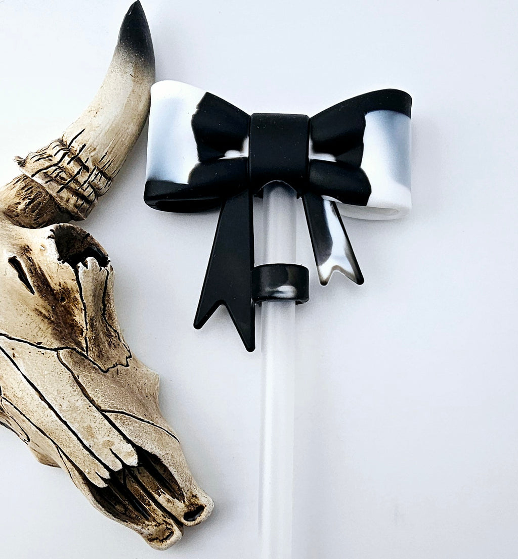Straw Topper Bow Matte