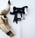 Straw Topper Bow Matte