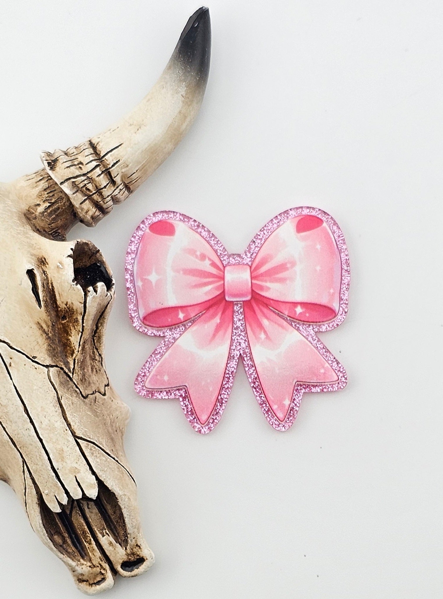 Flatback Pink Bow 466