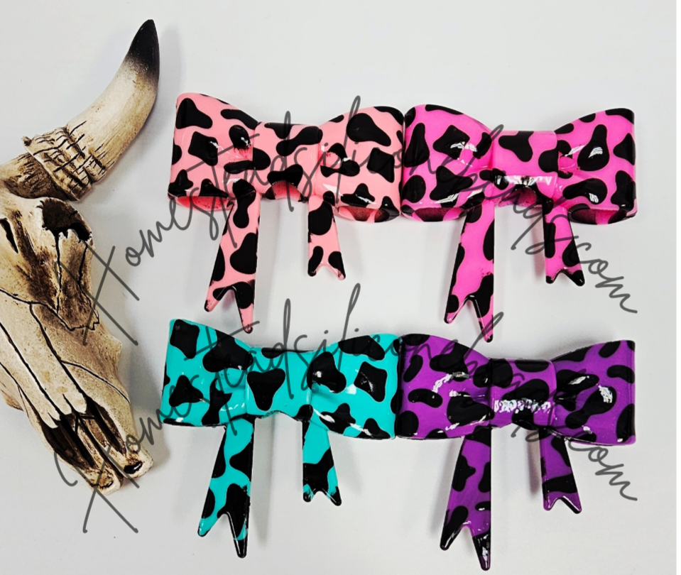 Straw Topper Bow Focal 2in1 - Cow Glossy