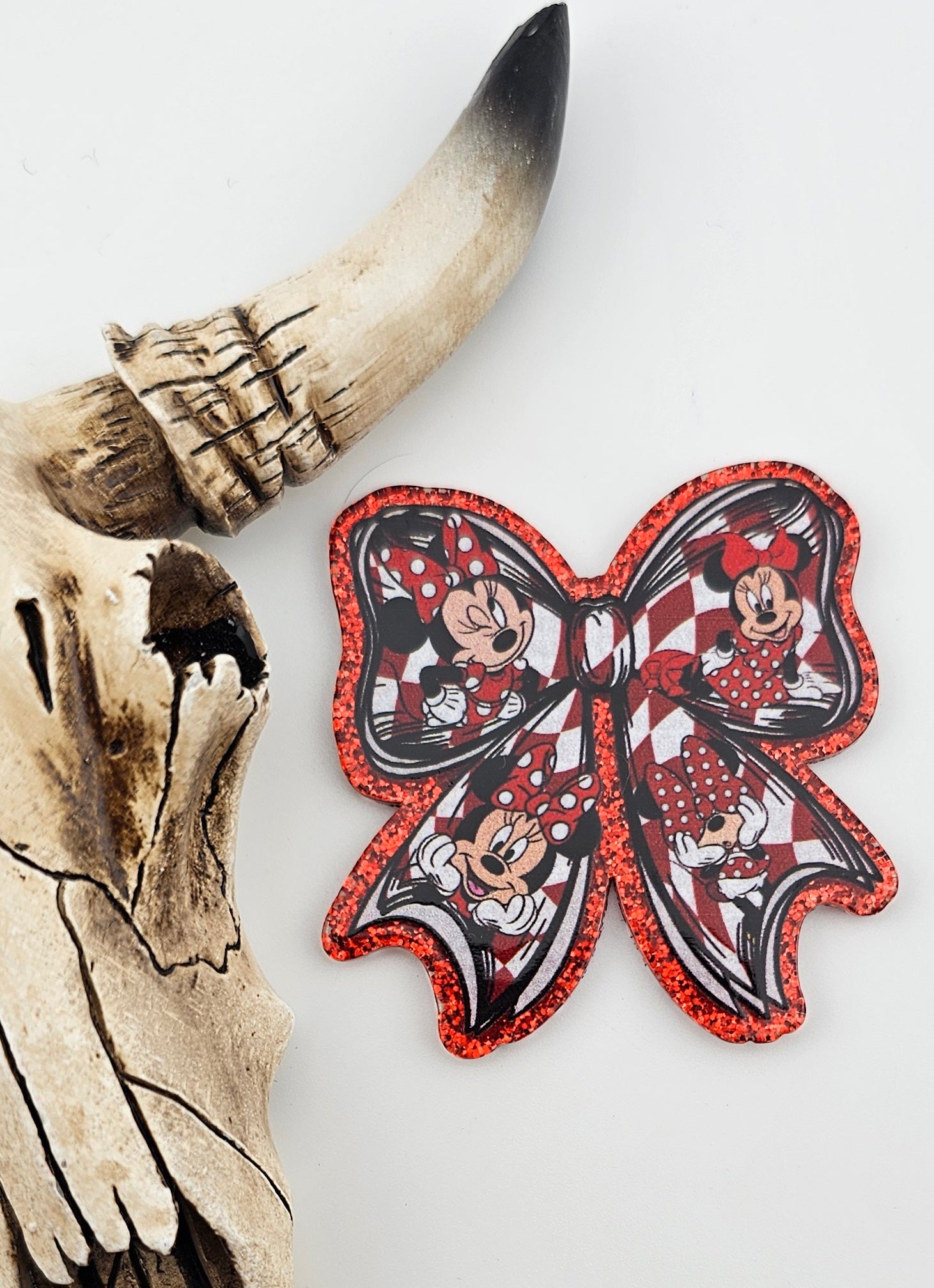 Flatback Red Mouse Bow Girl 545