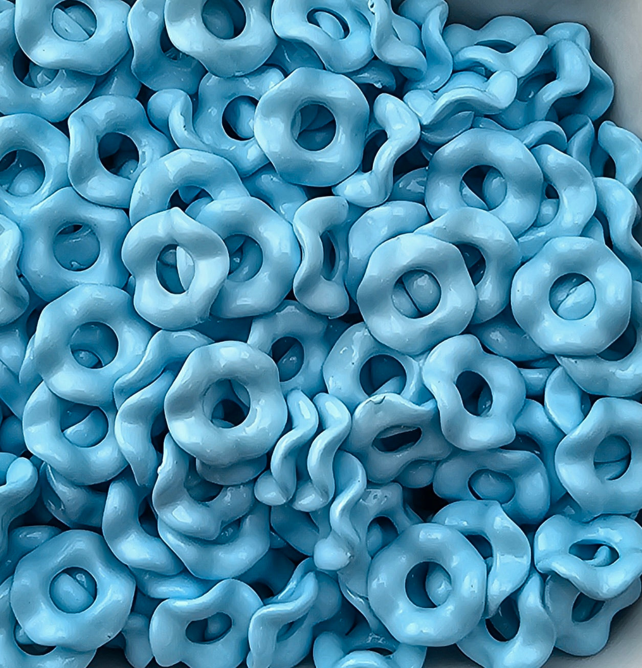 Wavey Acrylic Spacers 13mm (10ct) Large Hole