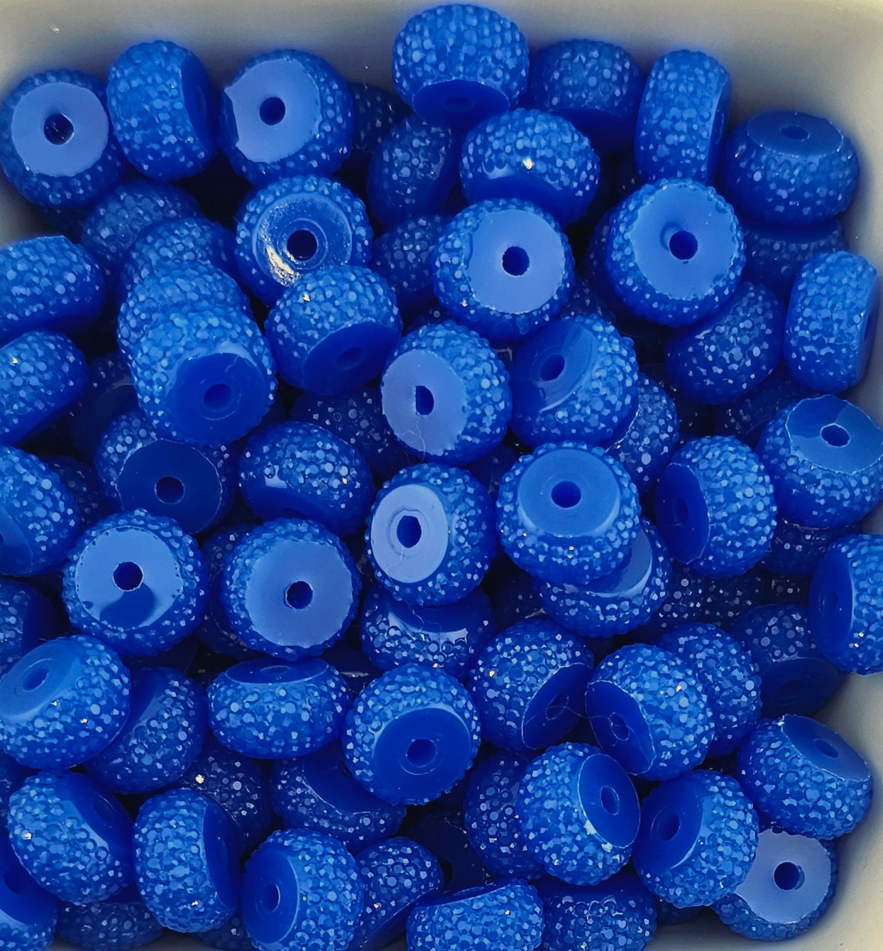 Resin Rhinestone Spacer 12mm Bright Blue #23