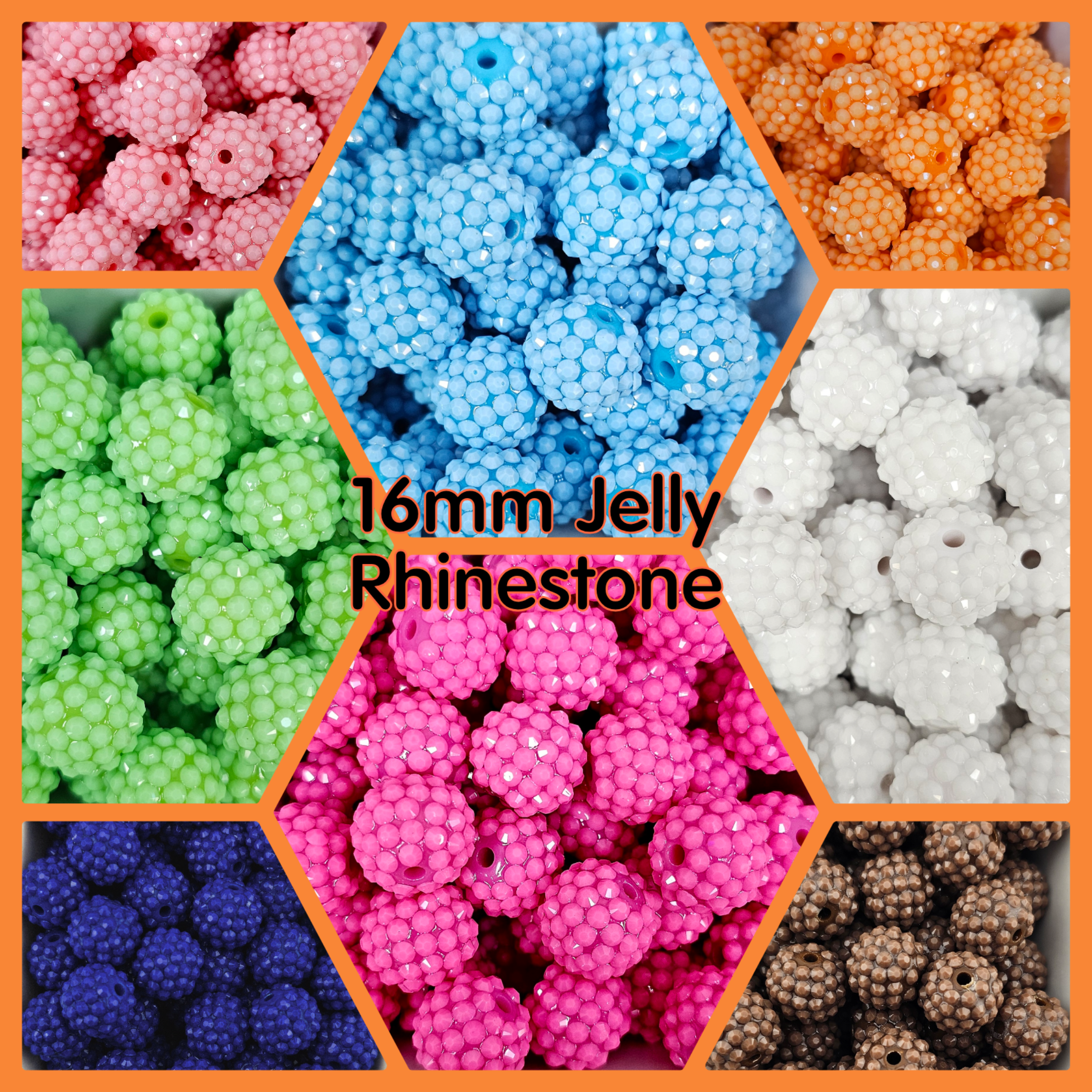 Rhinestone 16mm Jelly Acrylic