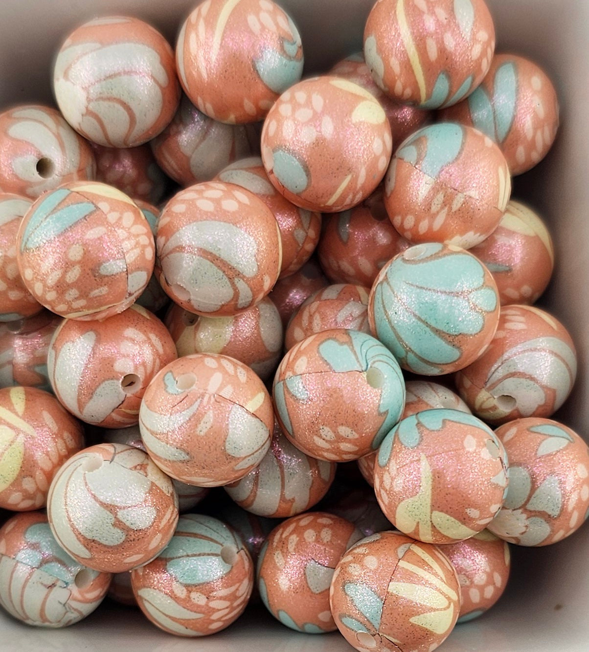 Opal Posh Flowers Print 15mm