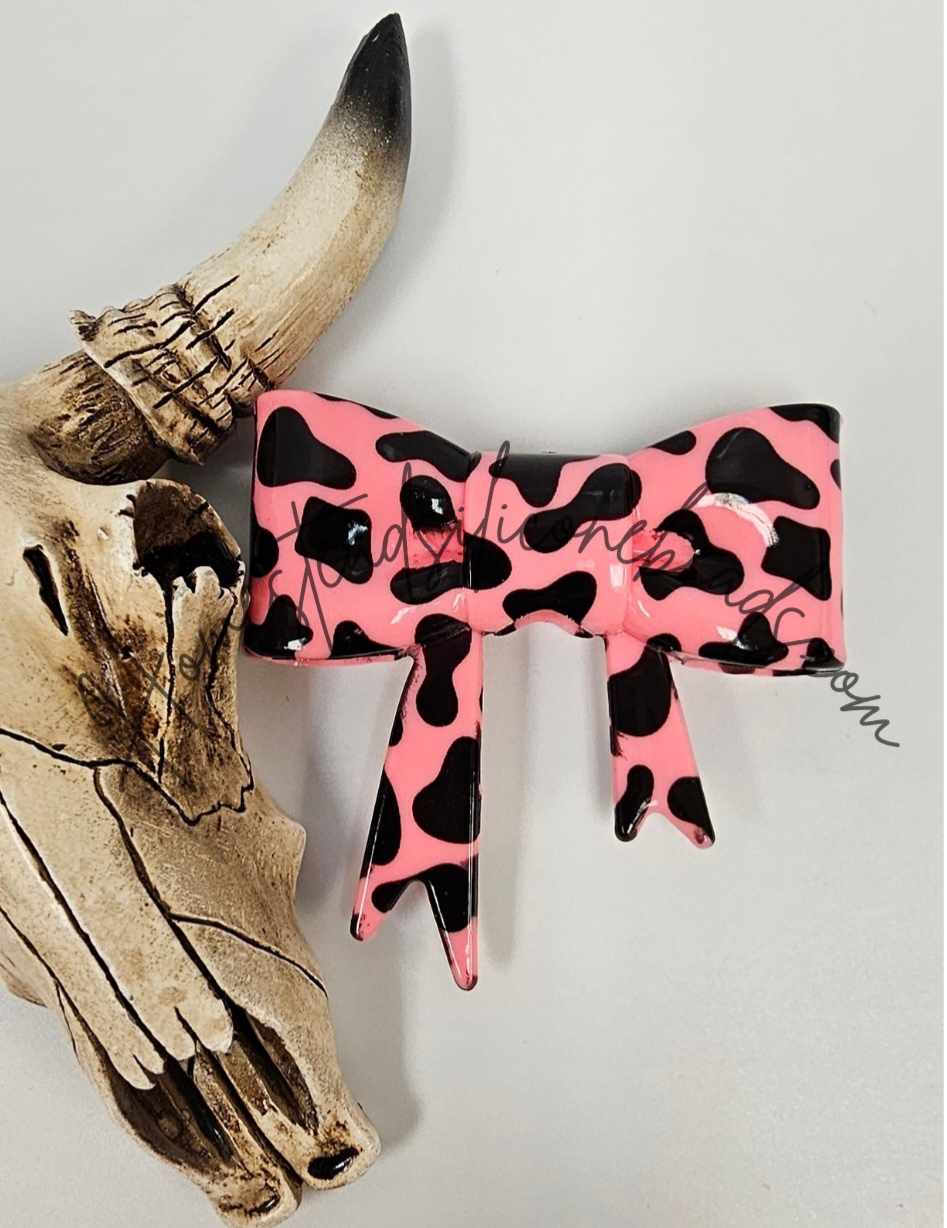 Straw Topper Bow Focal 2in1 - Cow Glossy