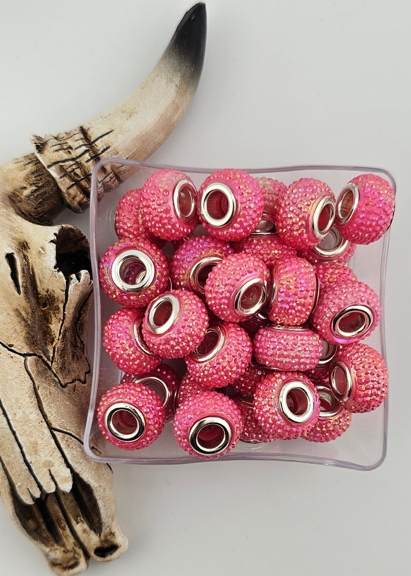 Resin Shimmer Spacer 14mm Large Hole