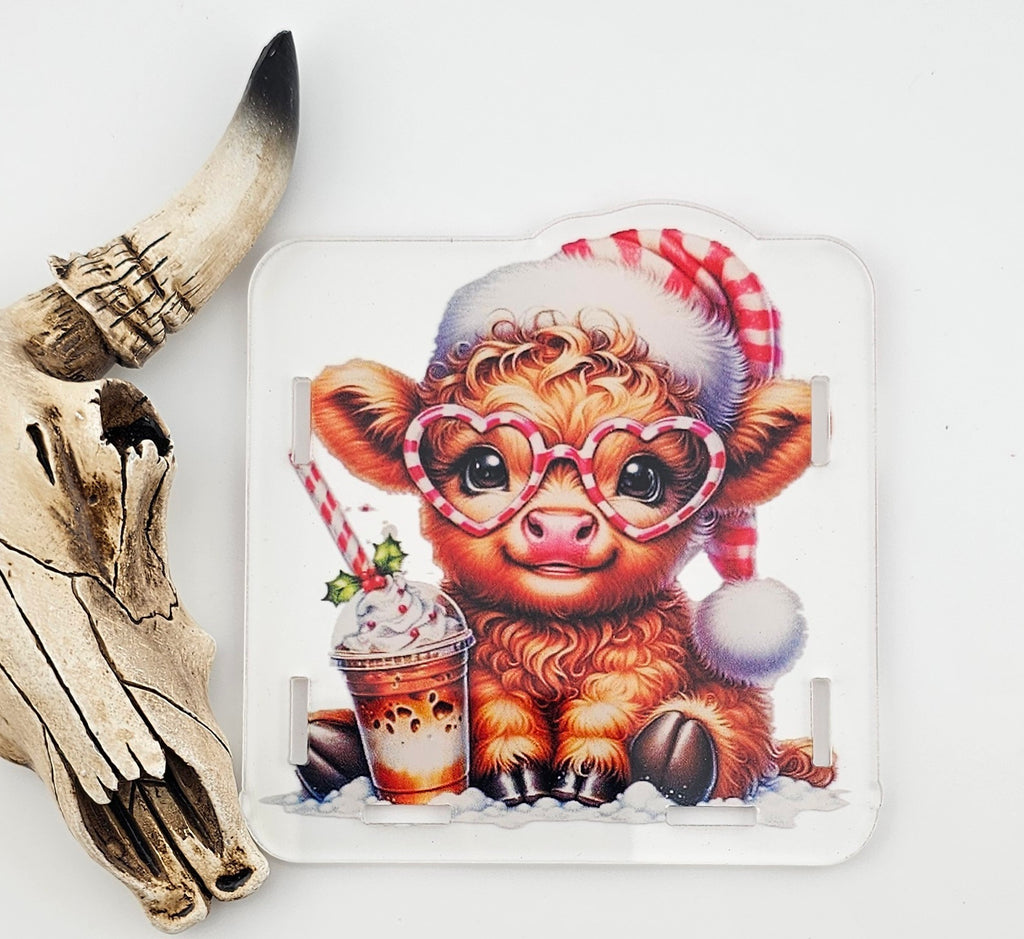 Pen Box Christmas Highland Cow 34