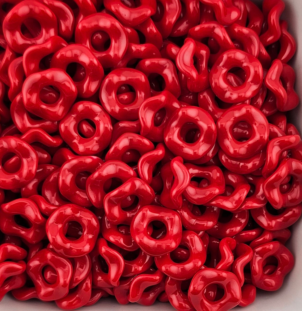 Wavey Acrylic Spacers 12mm (10ct) Large Hole