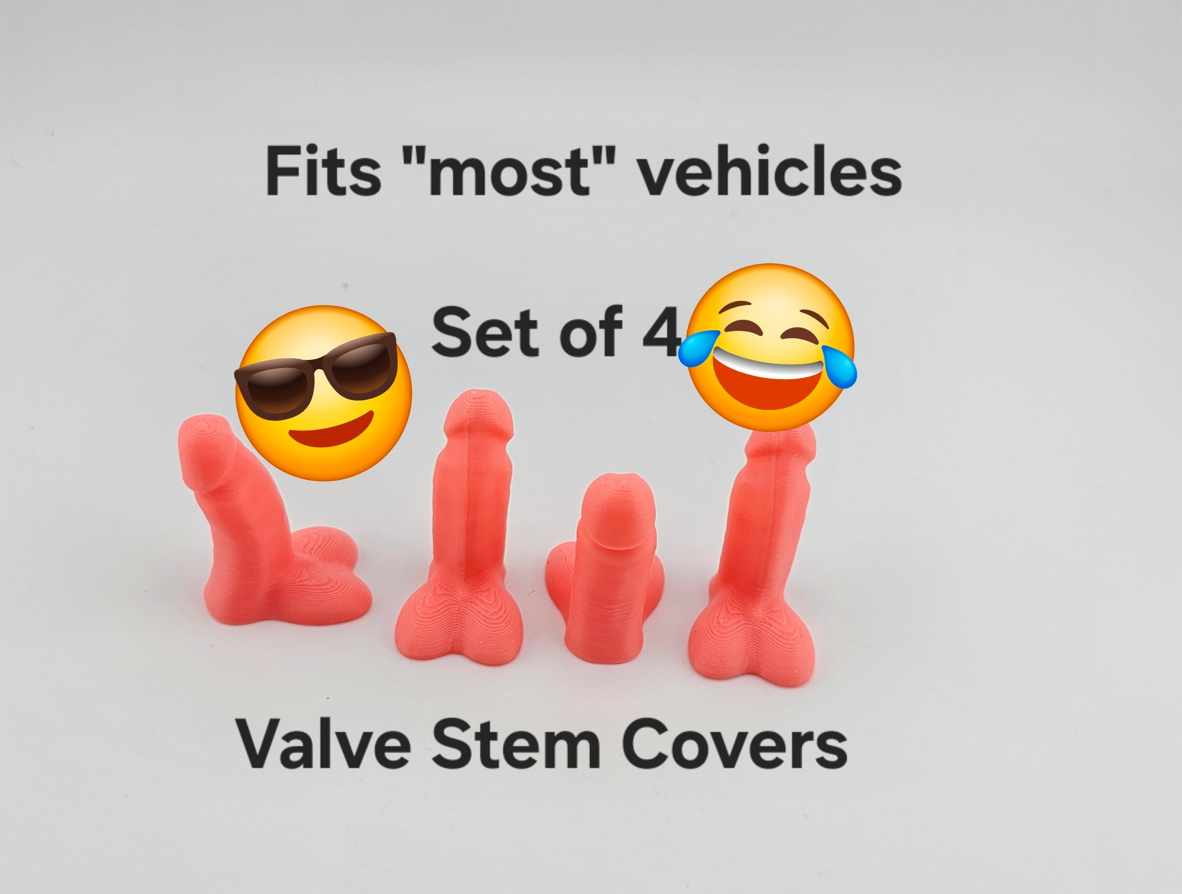 Mr. Johnson Valve Stem Covers * not silicone* printed by a 3D printer set of 4