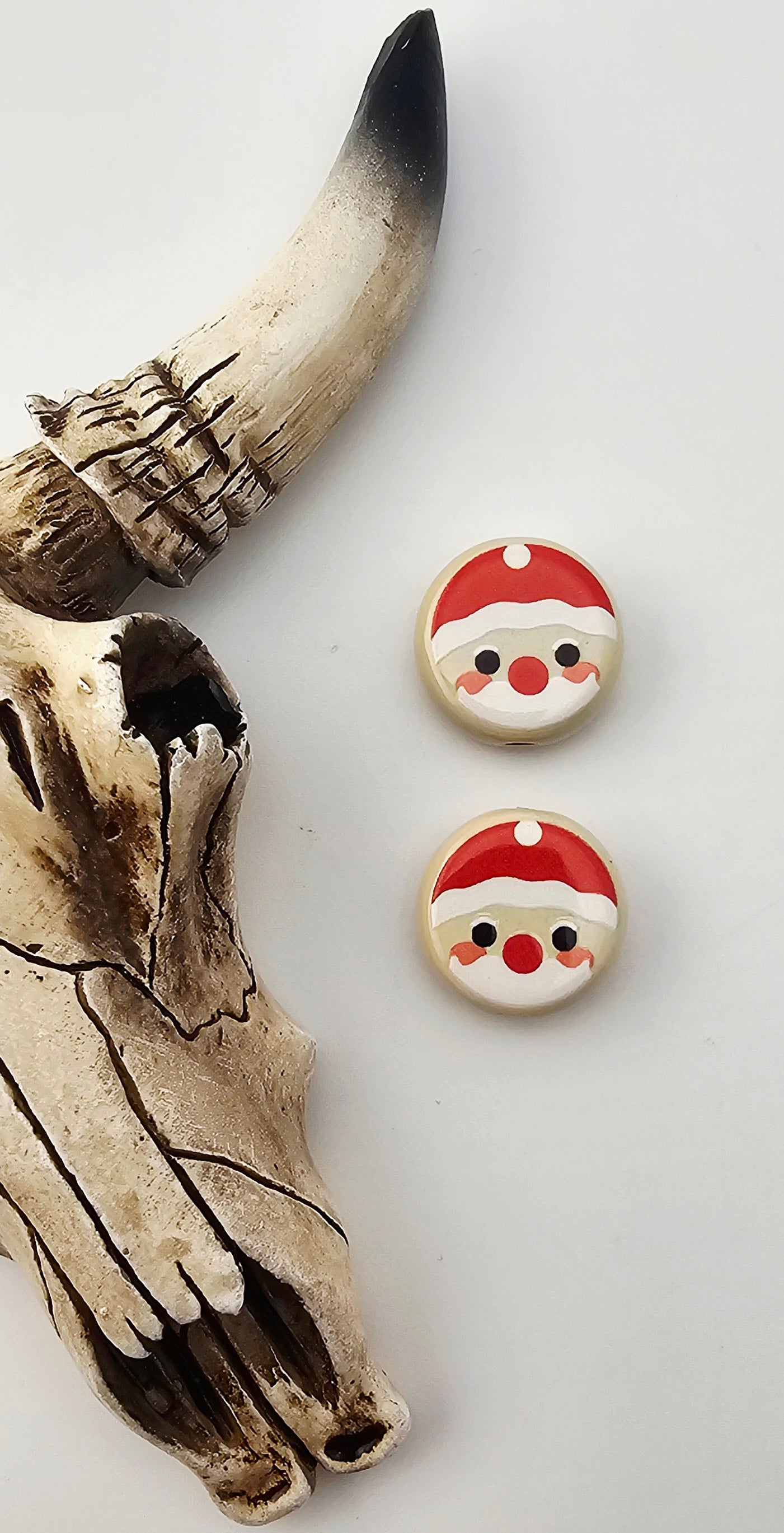 Santa Cookie Face Acrylic Focal