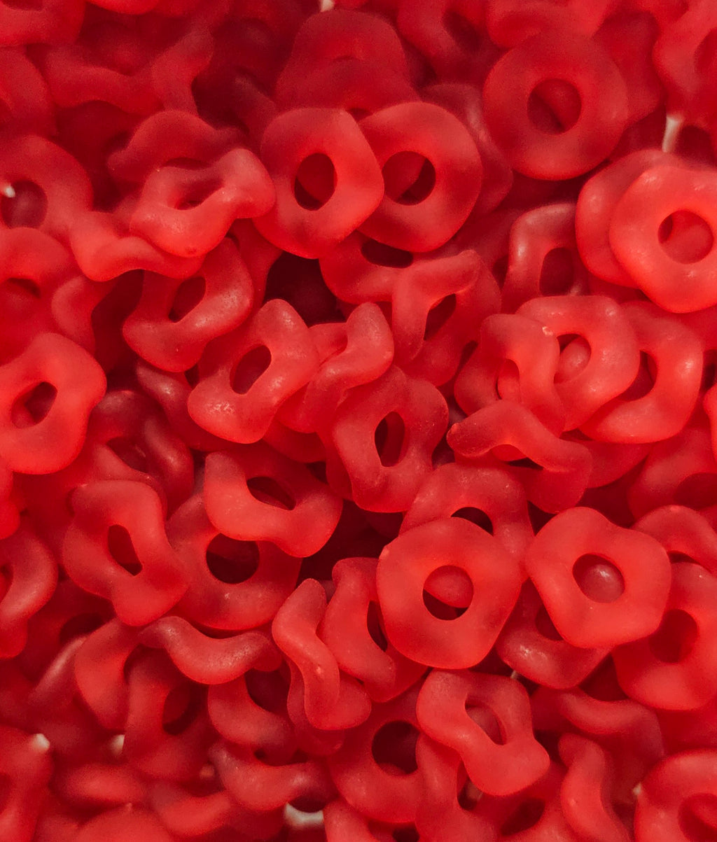 Wavey Frosted  Acrylic Spacers 12mm (10ct) Large Hole