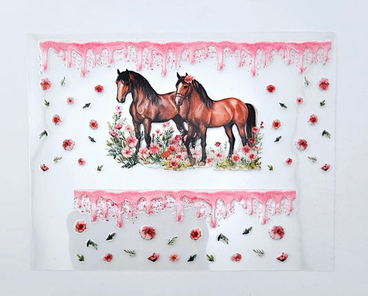 Mini Tumbler Wrap UV DTF Wild Horses 21