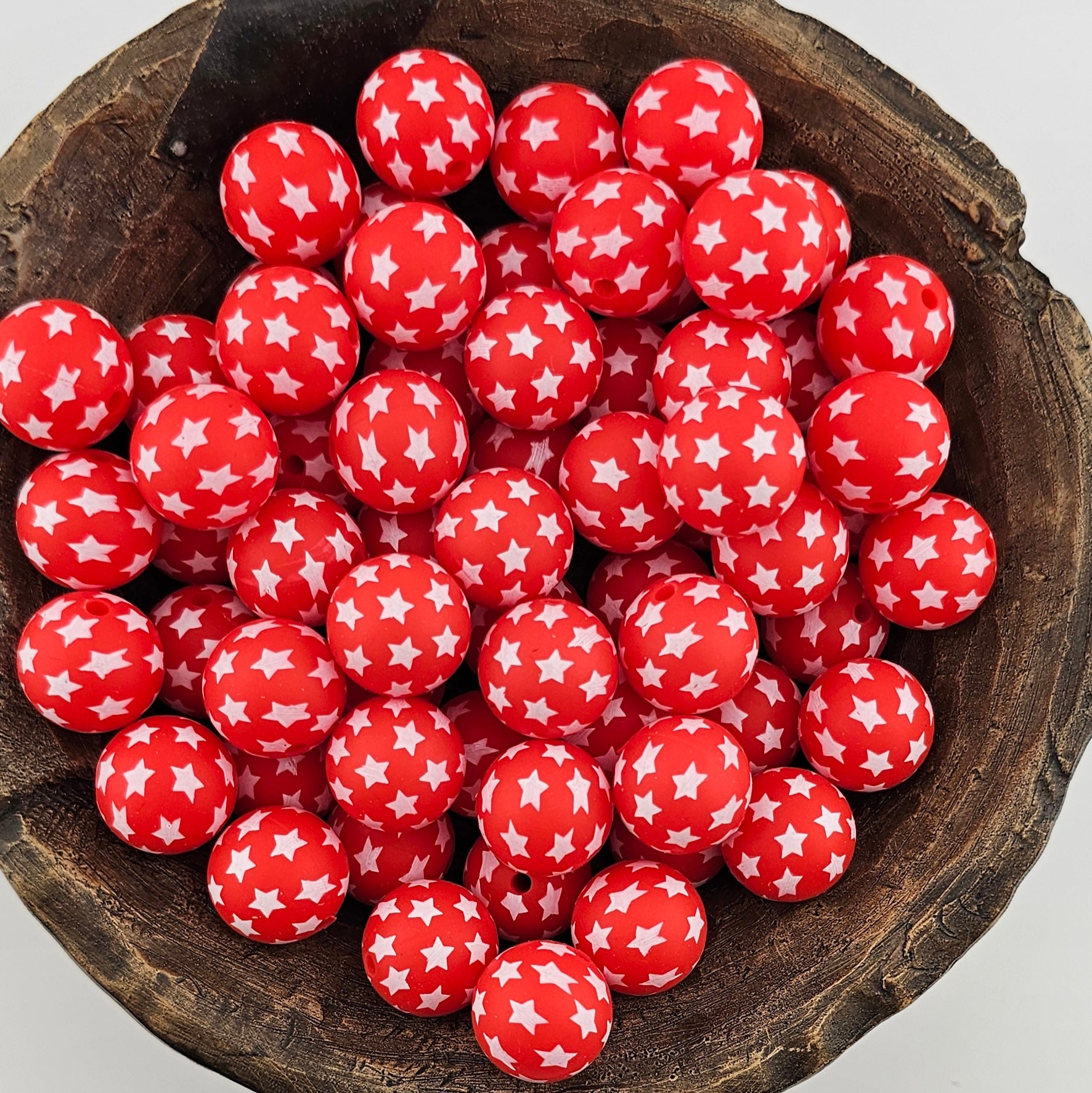 Red White Stars Print