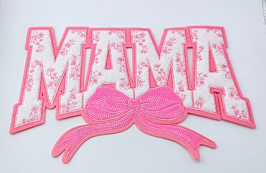 Pink Mama Chenille Heat Transfer