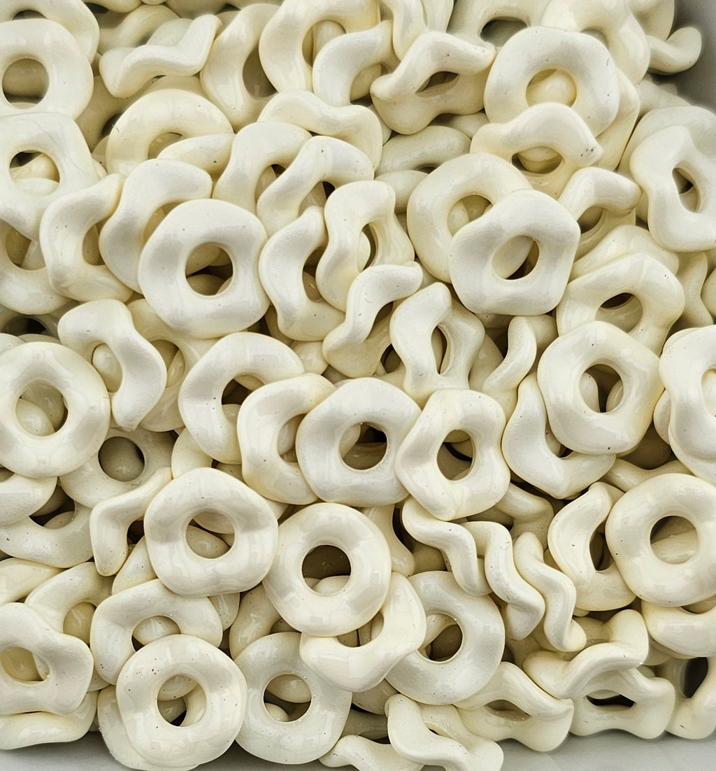 Wavey Acrylic Spacers 12mm (10ct) Large Hole