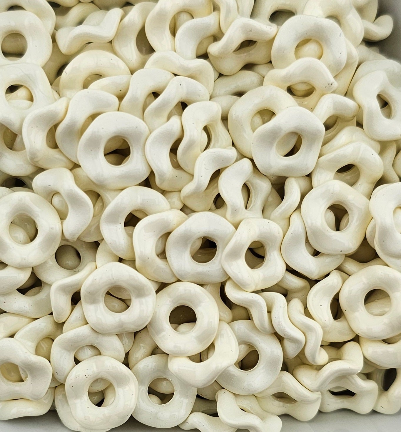 Wavey Acrylic Spacers 12mm (10ct) Large Hole