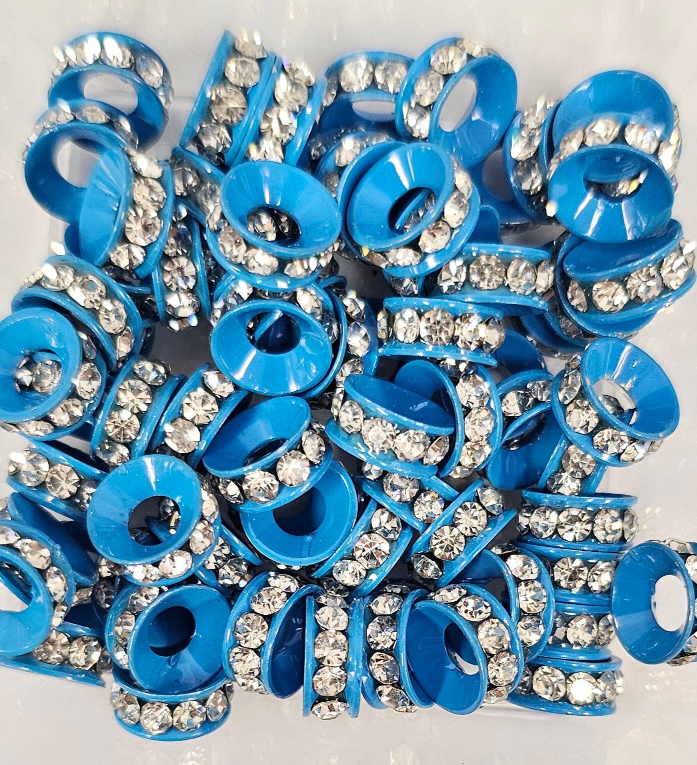 10mm Rhinestone Matte Spacer