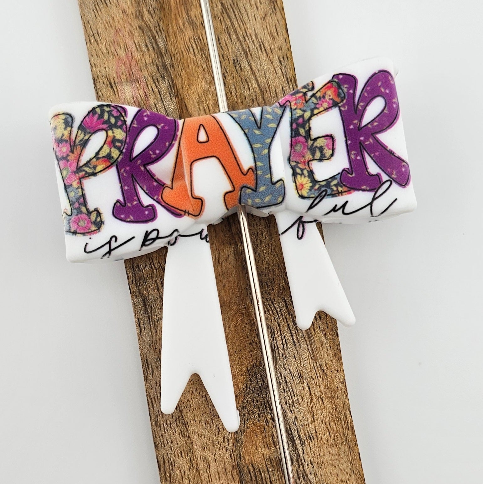 Large Bow Focal Prayer is Powerful *Custom*