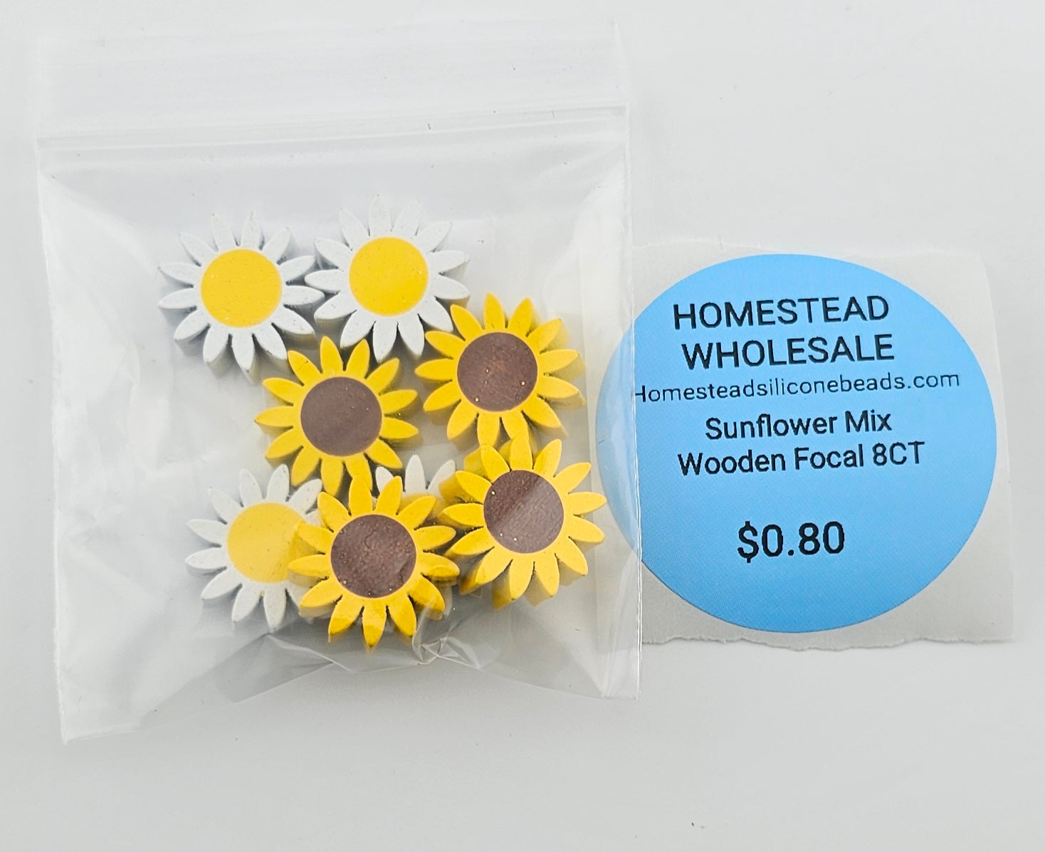 Sunflower Mix Wooden Focal 8CT