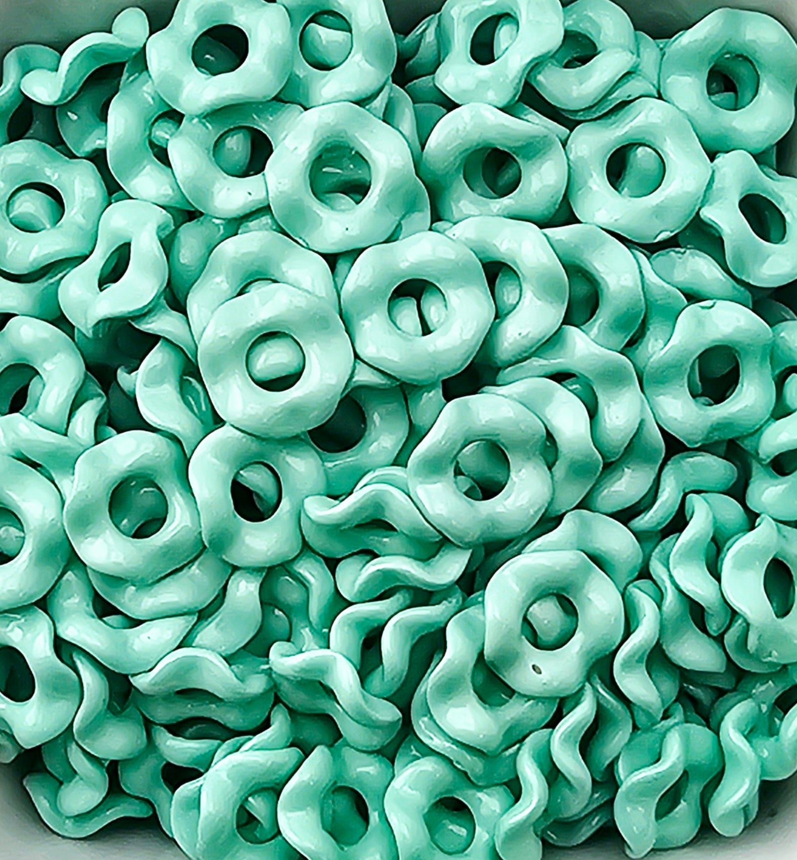 Wavey Acrylic Spacers 13mm (10ct) Large Hole