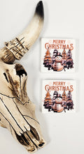 Merry Christmas Rustic Snowman Focal