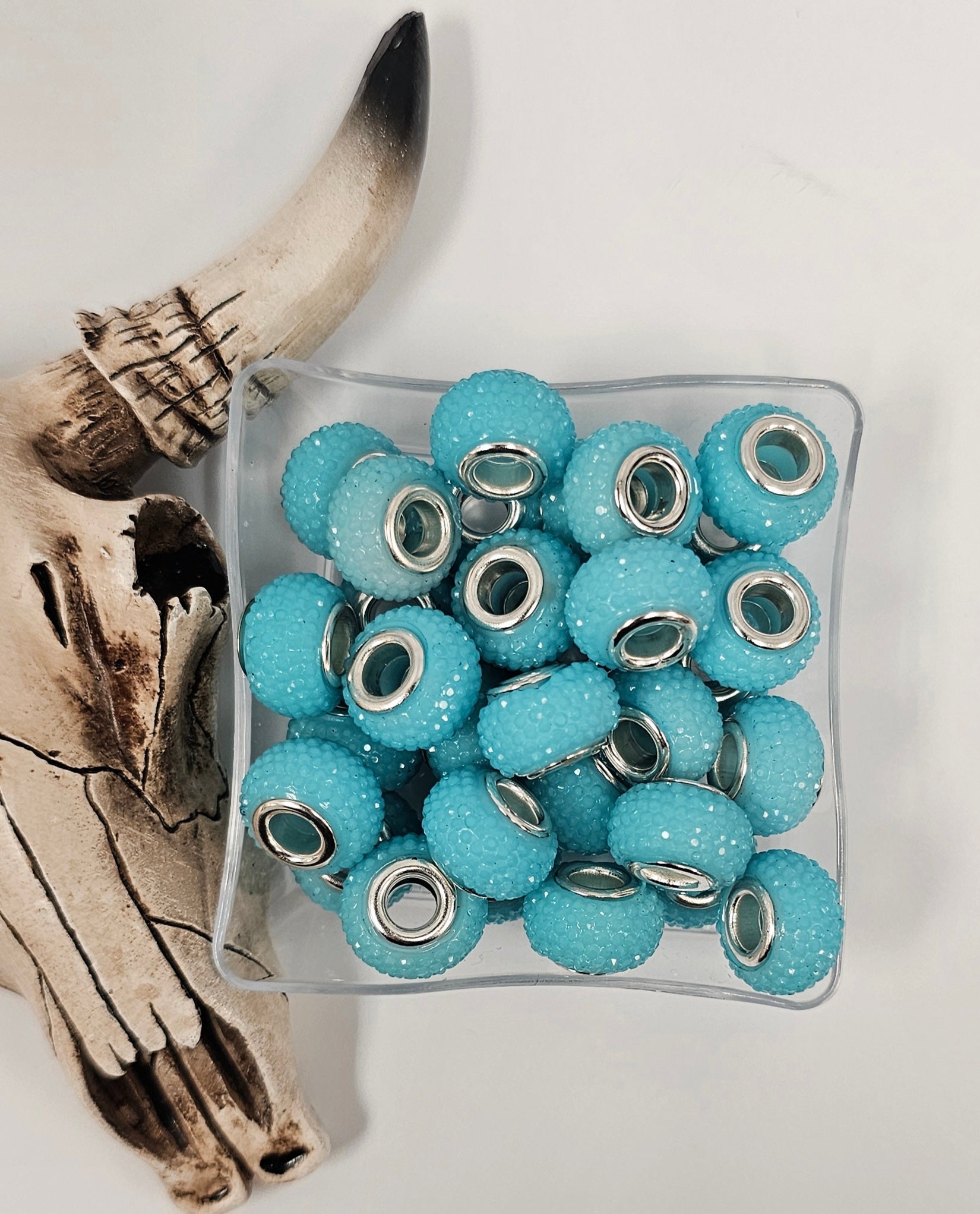 Resin Shimmer Spacer 14mm Large Hole