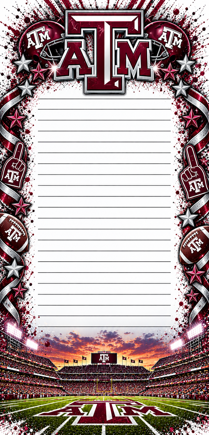Texas A&M Football Notepad