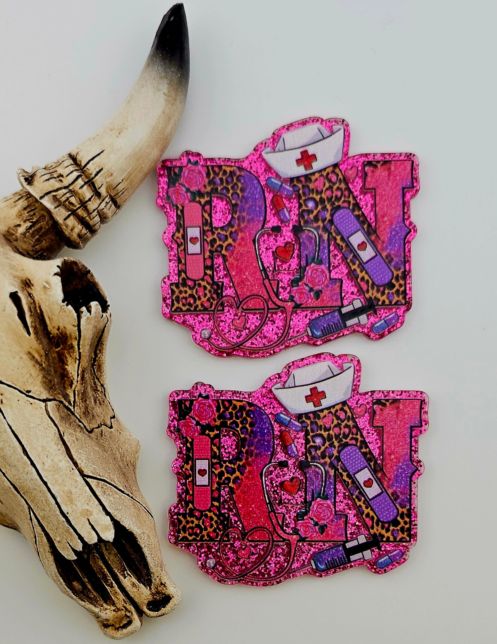 Flatback RN Pink Leopard 259