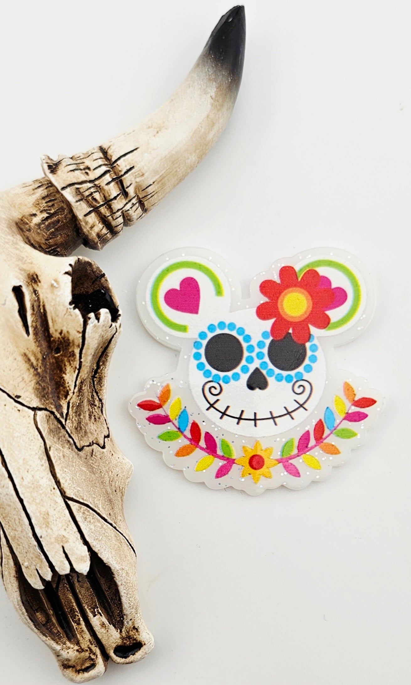 Flatback Sugar Skull Mouse  240