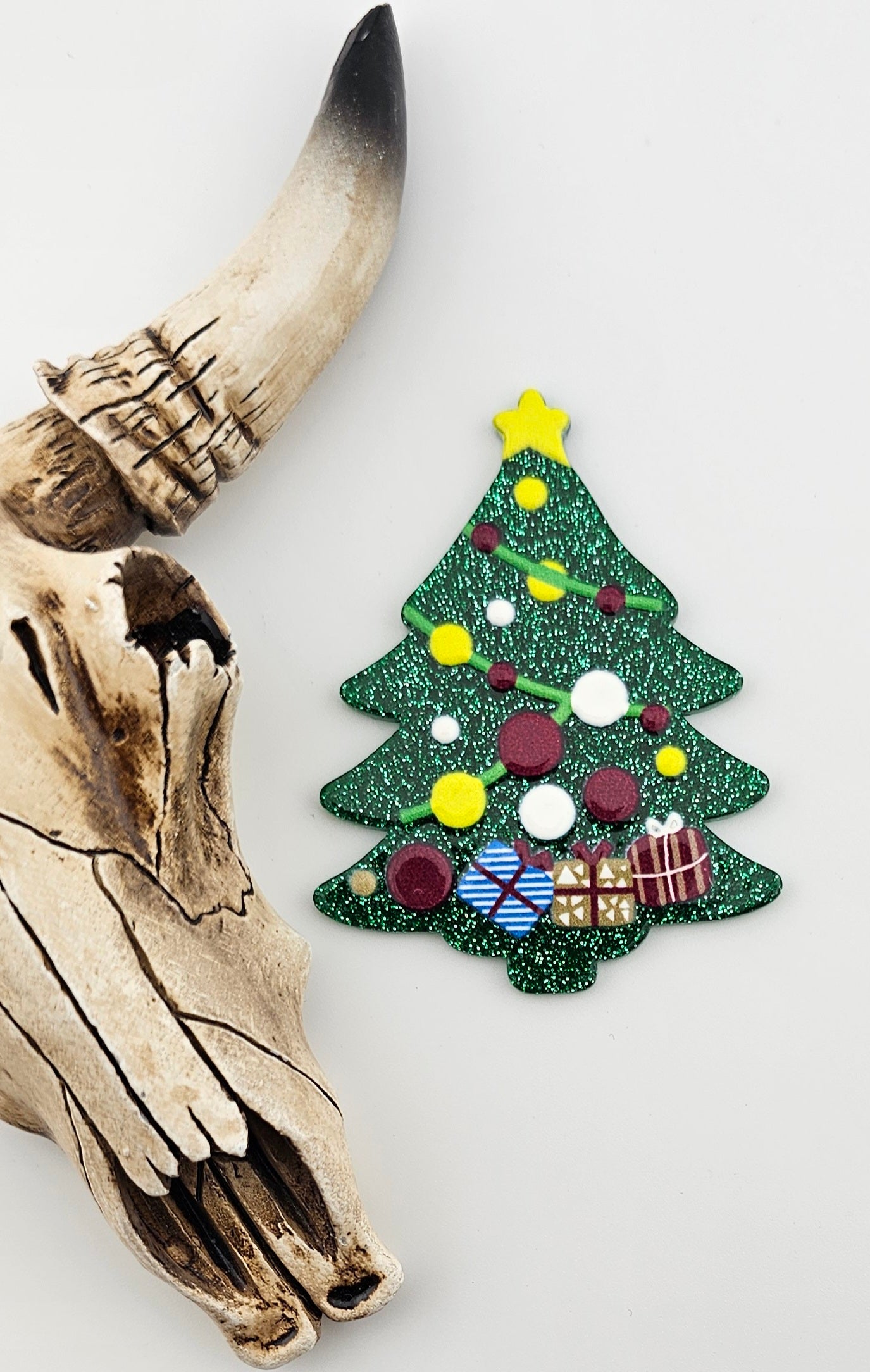 Flatback Green Christmas Tree 473