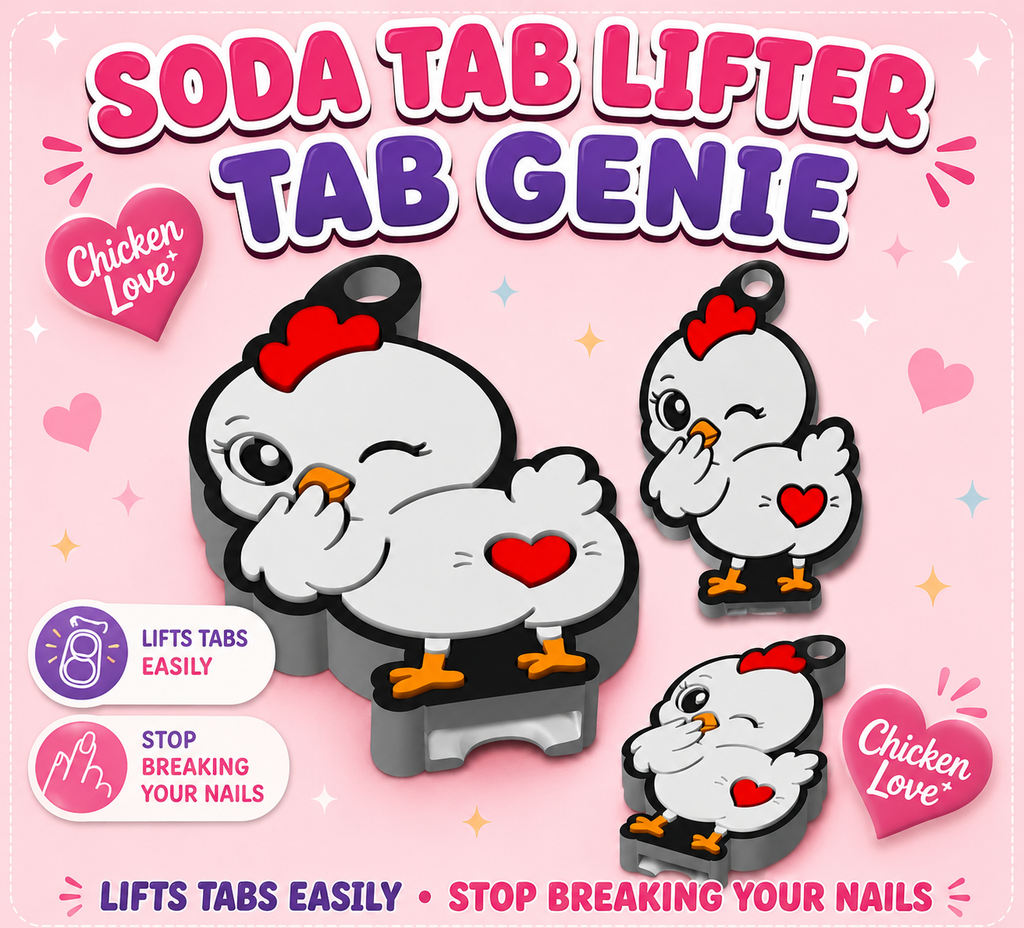 Tab Genie - Chicken Love *not silicone* printed by a 3D printer