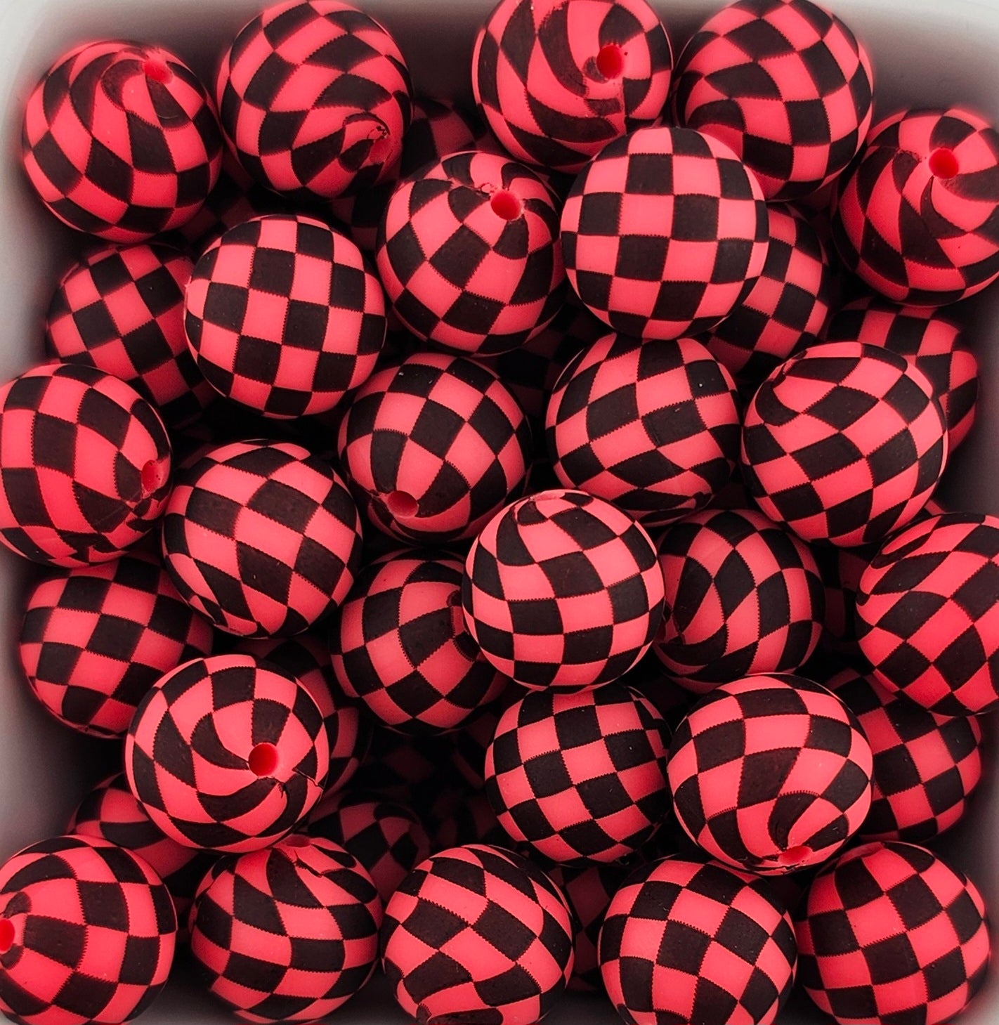 #3 Shocking Pink Checkered  15mm Print