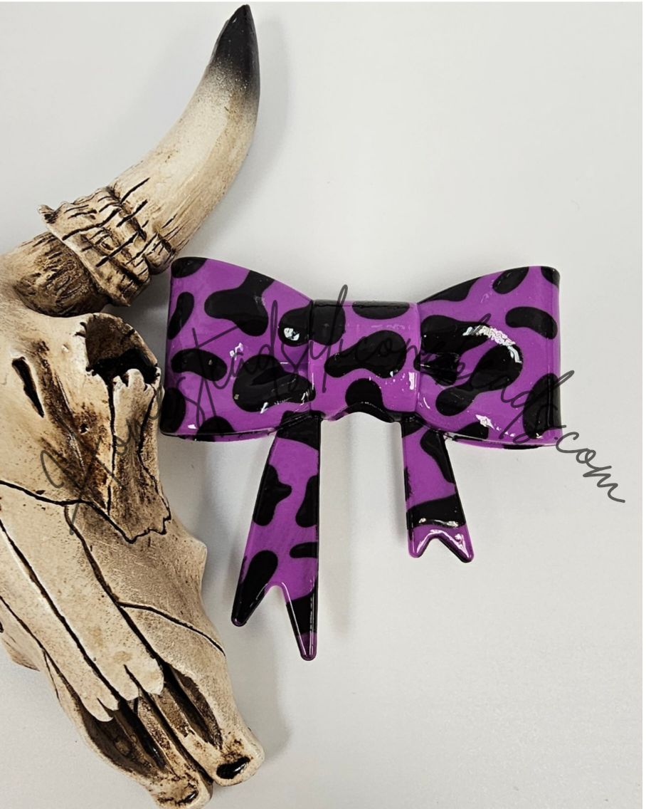 Straw Topper Bow Focal 2in1 - Cow Glossy