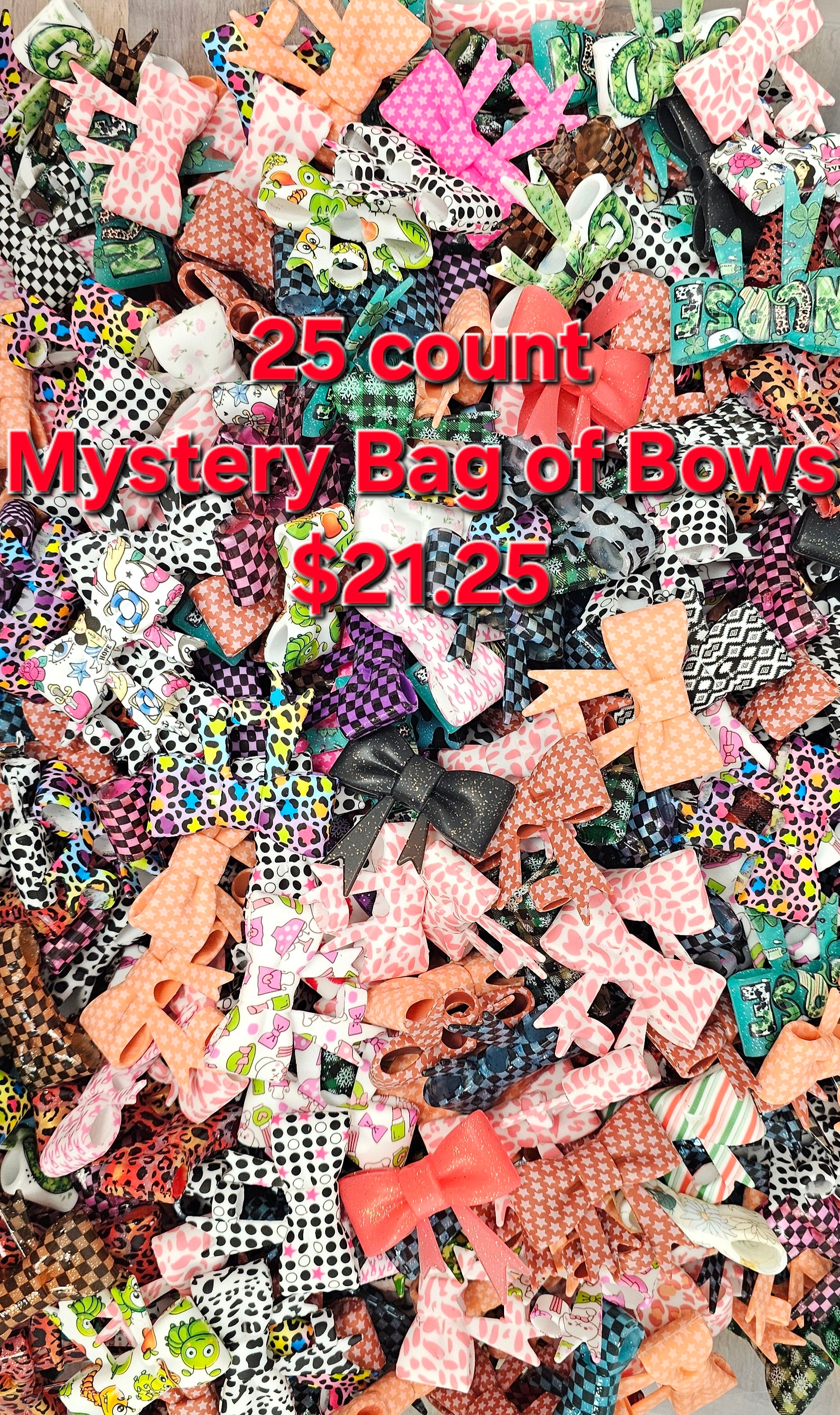 Mystery 25ct bag of Large Bows
