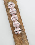 20mm Striped Rhinestone Bead - Baby & Silver